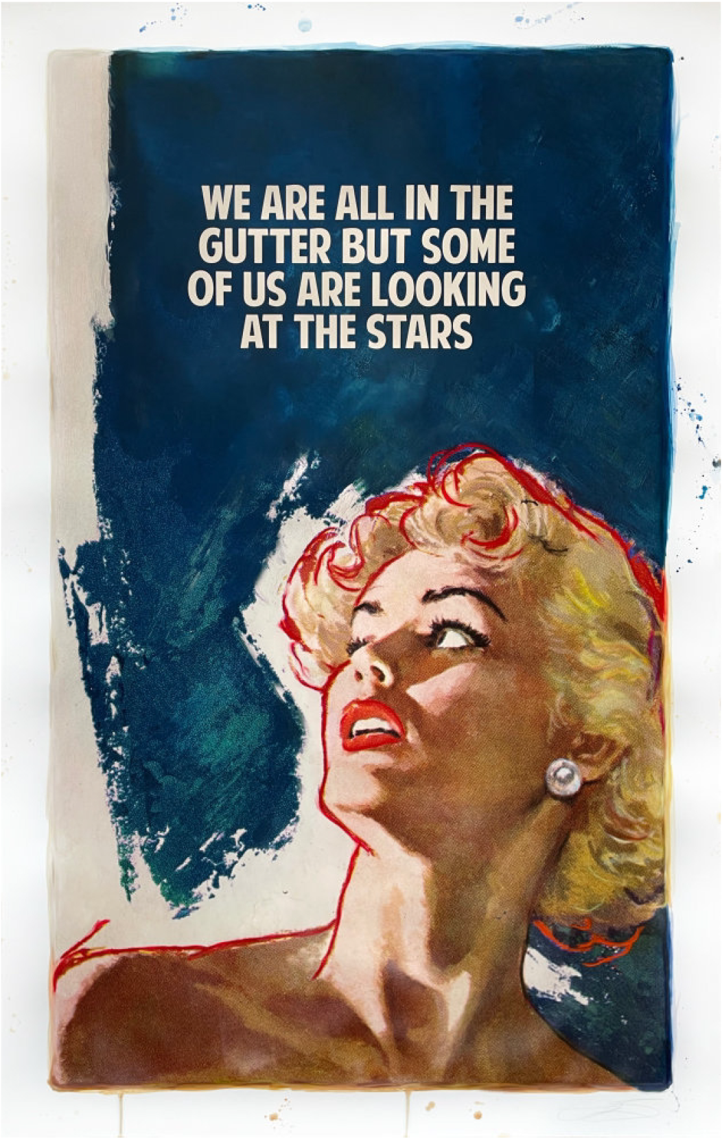 we-are-all-in-the-gutter-navy-blue-The Connor Brothers-Limited Edition Art Print-1052x1660