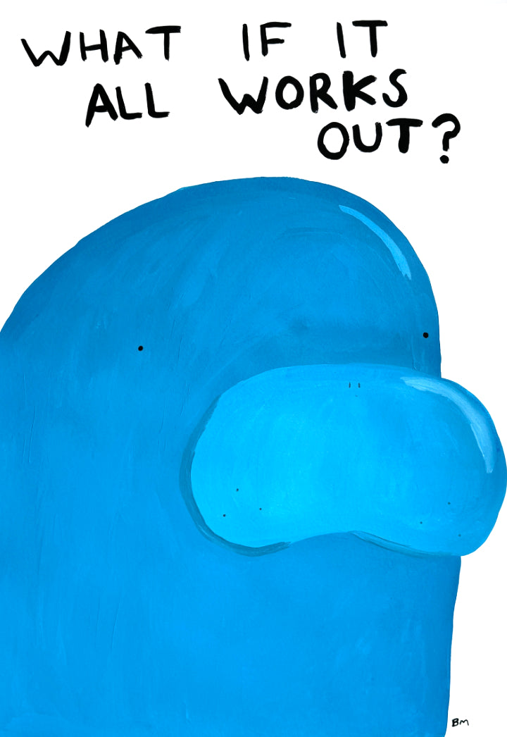 What If It All Works Out (Framed) by Billy Murphy, a original acrylic on 310gsm southbank coarse from 2024