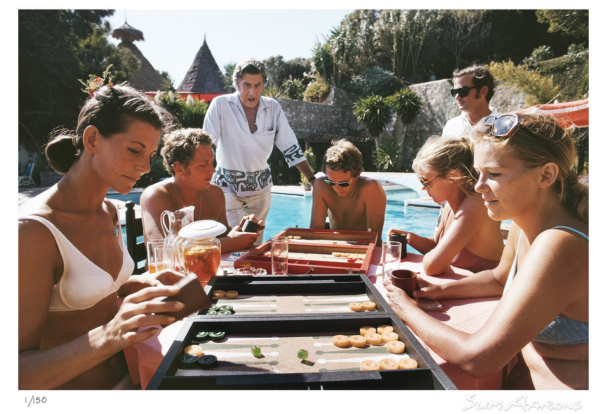 backgammon players - Slim Aarons - Limited Edition - Estate Stamped - Photography - Getty Images