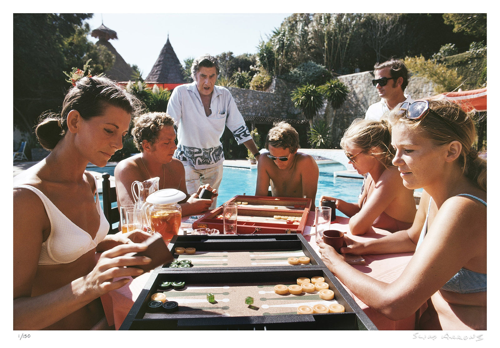 backgammon players - Slim Aarons - Limited Edition - Estate Stamped - Photography - Getty Images