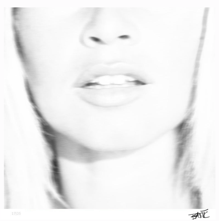 atomic-blonde-white-Batik-Limited Edition Art Print-740x748