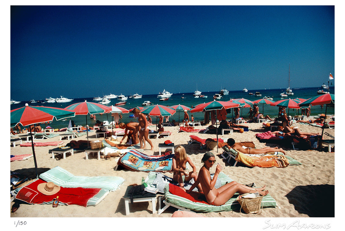 beach at st tropez - Slim Aarons - Limited Edition - Estate Stamped - Photography - Getty Images