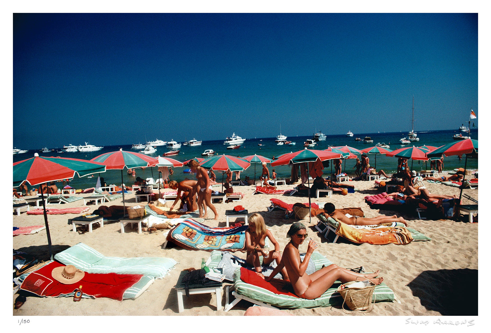 beach at st tropez - Slim Aarons - Limited Edition - Estate Stamped - Photography - Getty Images