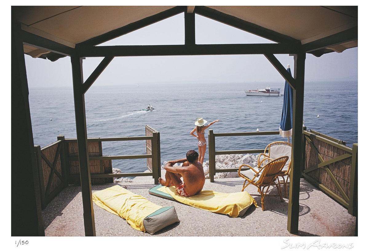 beach hut in antibes - Slim Aarons - Limited Edition - Estate Stamped - Photography - Getty Images