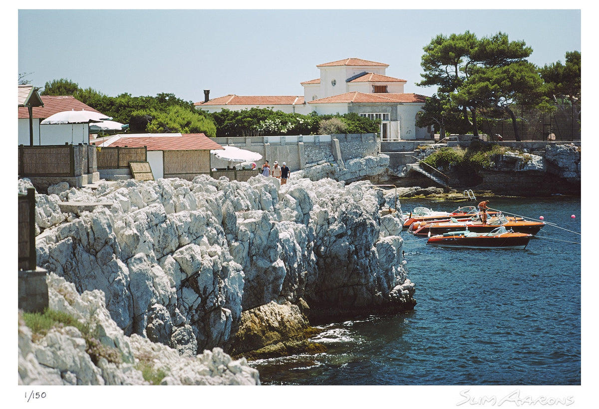 boats at hotel du cap eden roc - Slim Aarons - Limited Edition - Estate Stamped - Photography - Getty Images