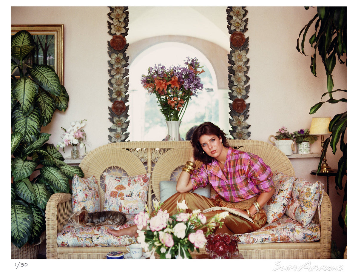 caroline and pet - Slim Aarons - Limited Edition - Estate Stamped - Photography - Getty Images