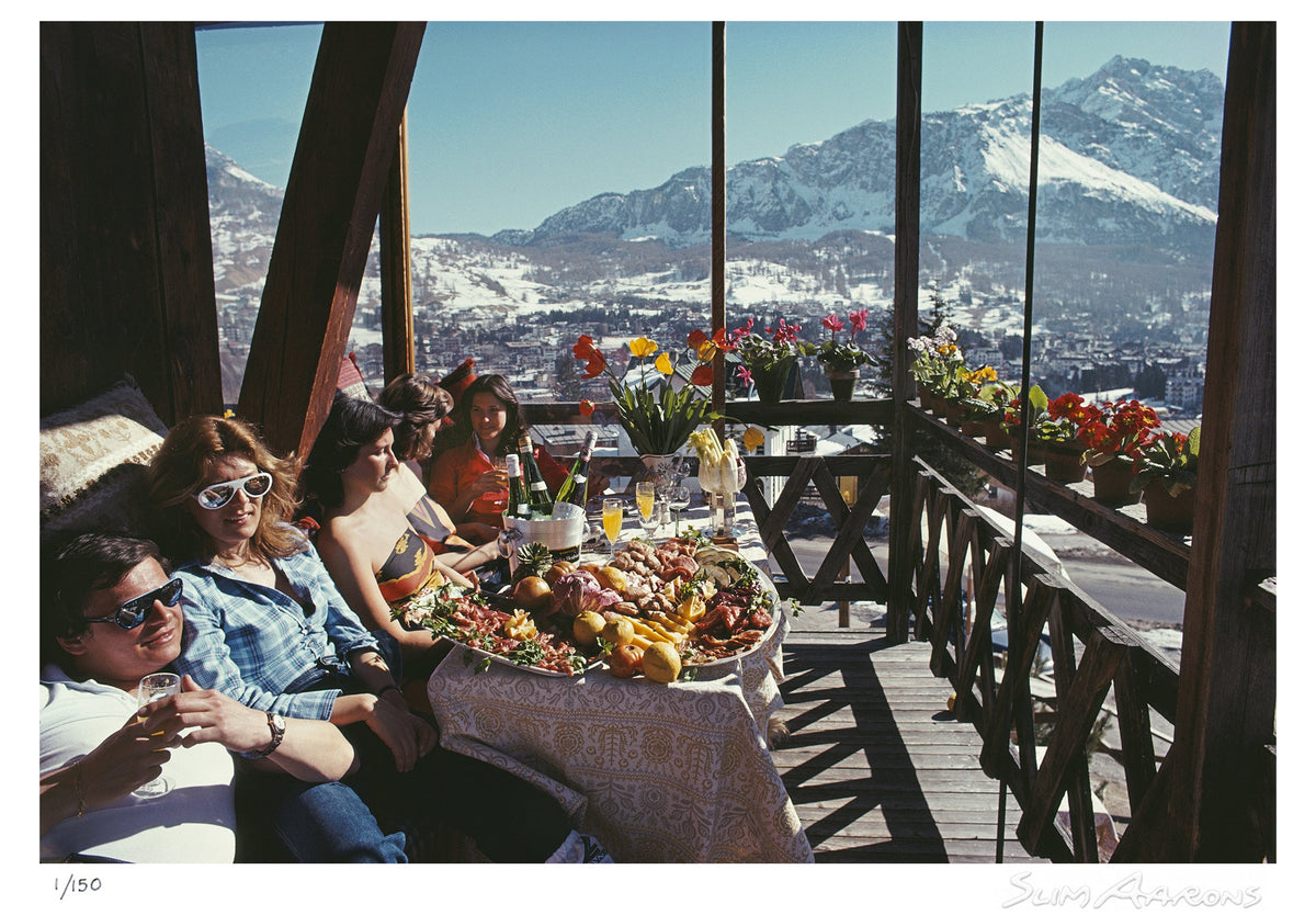 catching the sun in cortina - Slim Aarons - Limited Edition - Estate Stamped - Photography - Getty Images
