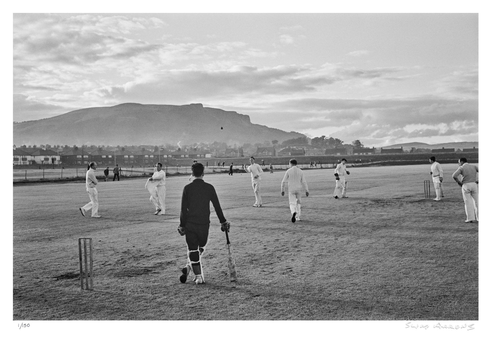 cricketers on the pitch - Slim Aarons - Limited Edition - Estate Stamped - Photography - Getty Images