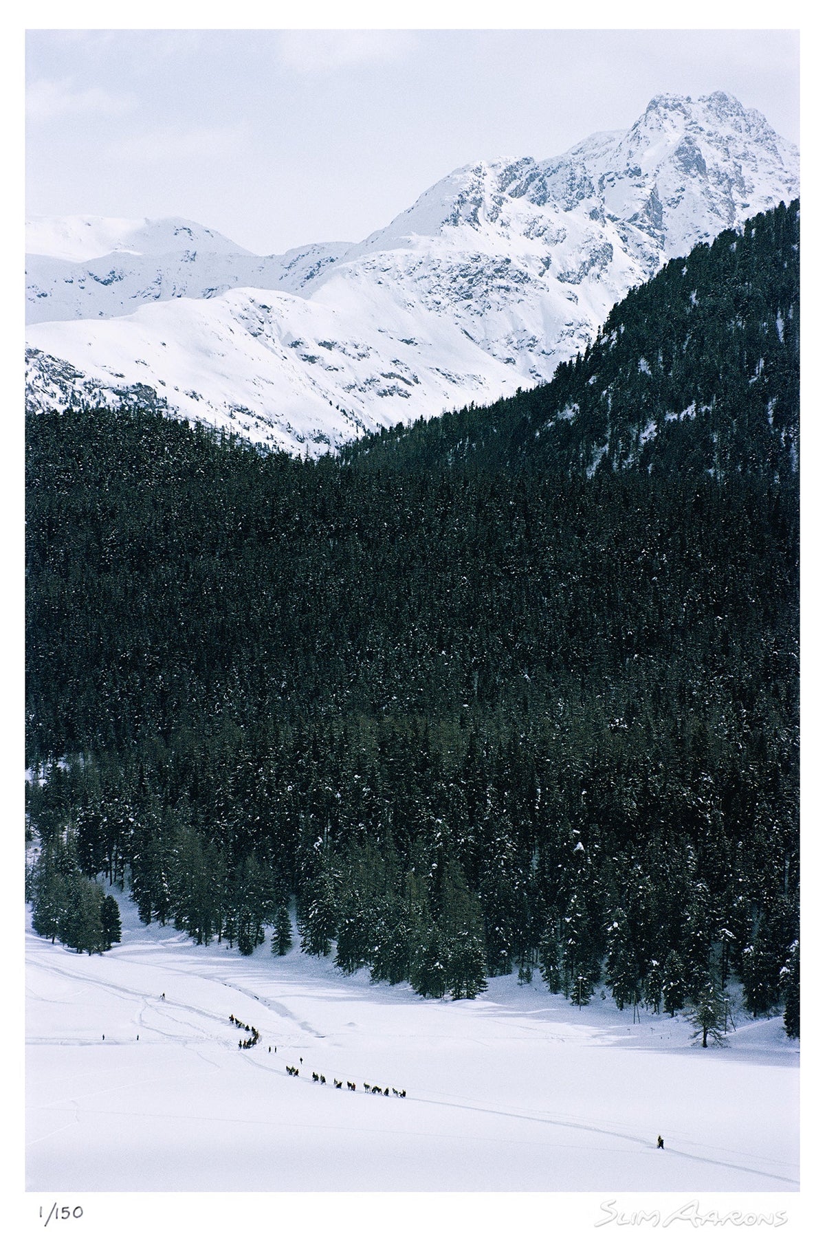 crossing snow field - Slim Aarons - Limited Edition - Estate Stamped - Photography - Getty Images
