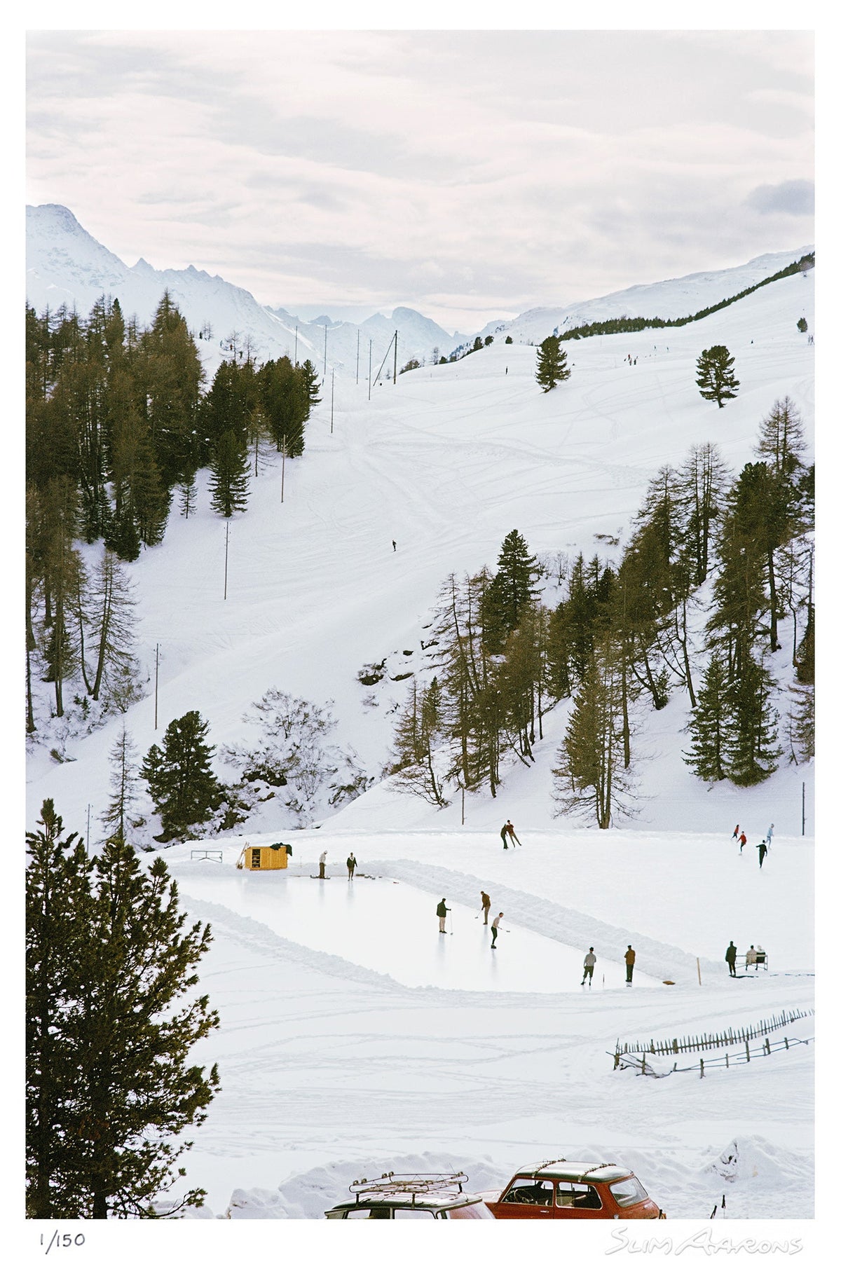 curling at st moritz 1 - Slim Aarons - Limited Edition - Estate Stamped - Photography - Getty Images