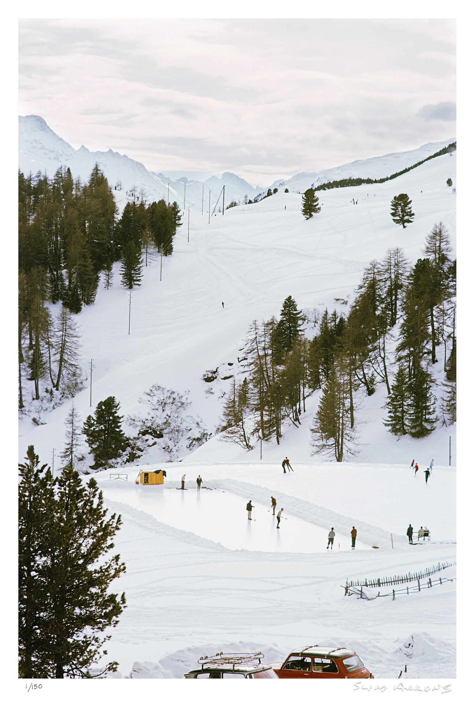 curling at st moritz 1 - Slim Aarons - Limited Edition - Estate Stamped - Photography - Getty Images