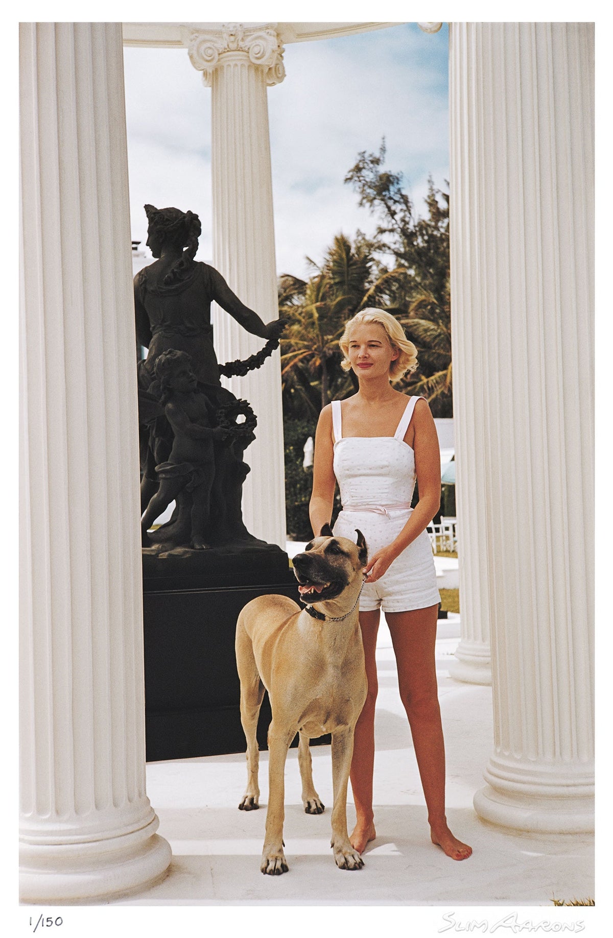cz guest with her great dane - Slim Aarons - Limited Edition - Estate Stamped - Photography - Getty Images