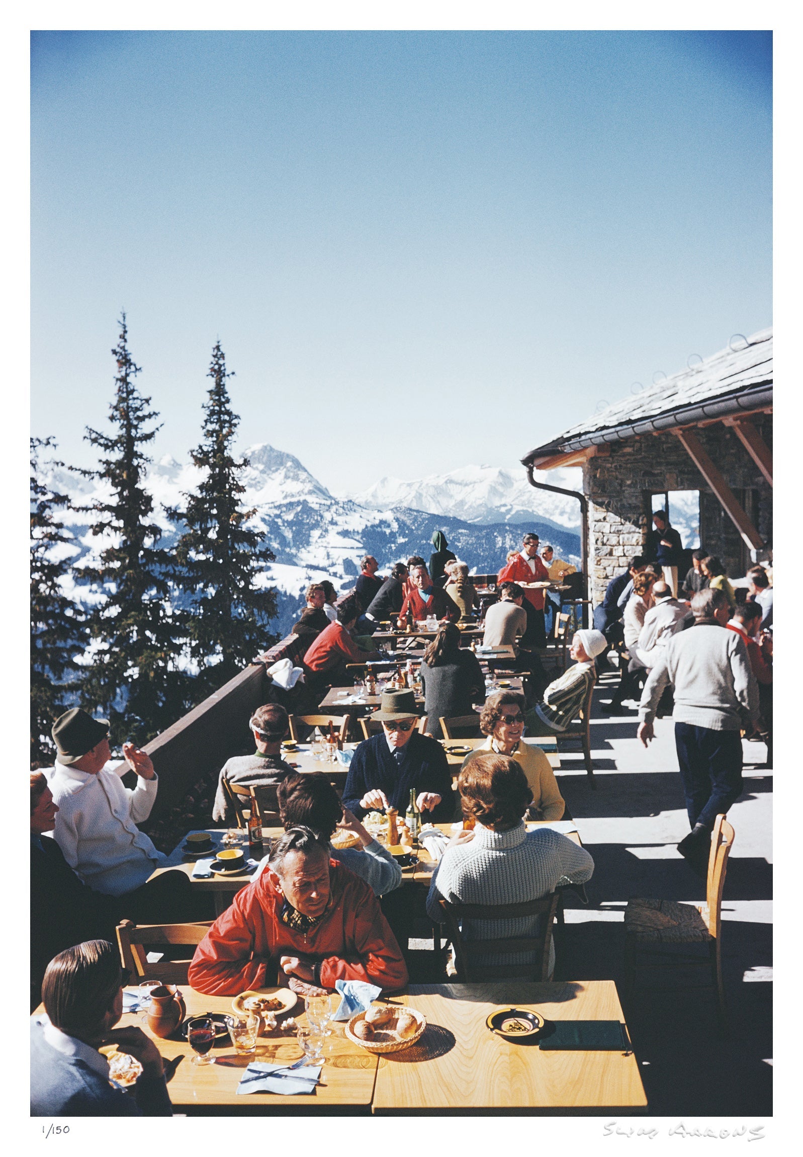dining in gstaad - Slim Aarons - Limited Edition - Estate Stamped - Photography - Getty Images