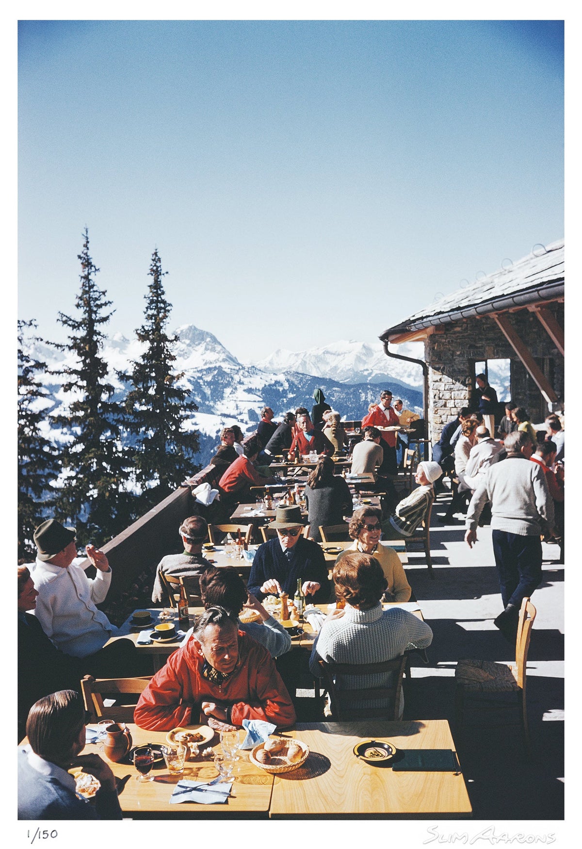 dining in gstaad - Slim Aarons - Limited Edition - Estate Stamped - Photography - Getty Images
