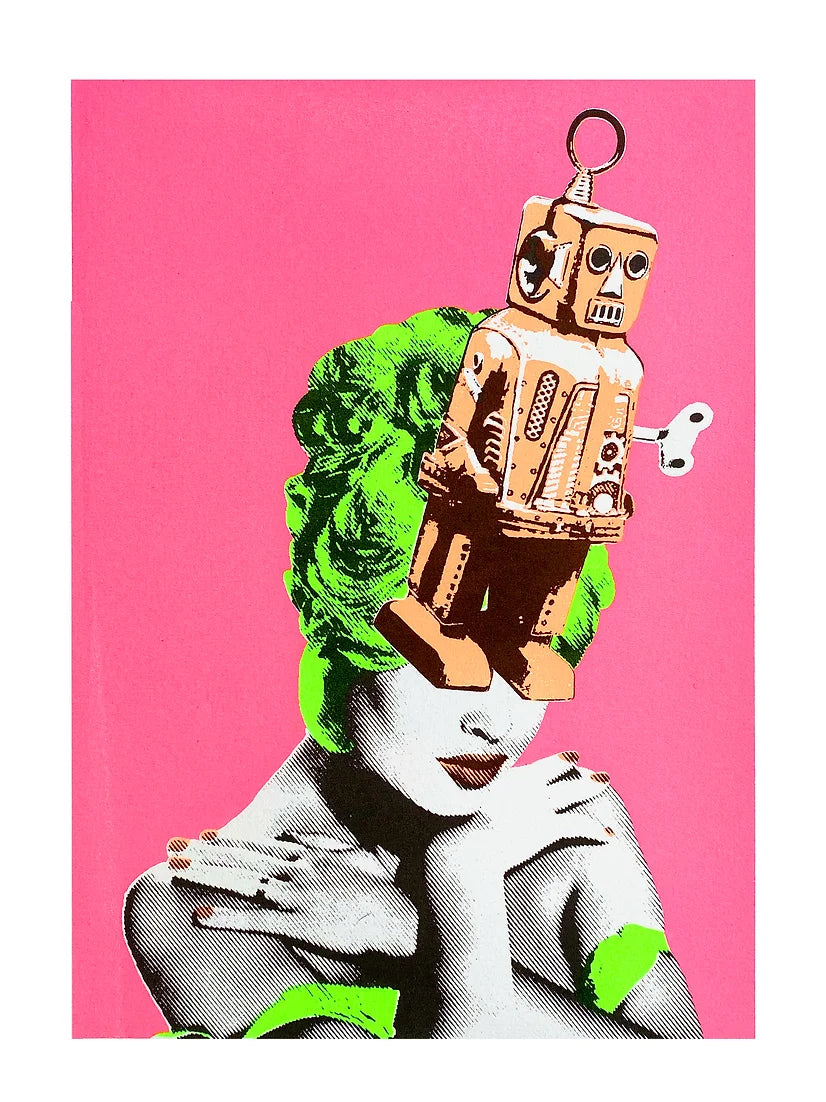 Don't Wind Me Up! by The Cameron Twins, a limited edition hand-pulled multi-layered silkscreen on paper. from 2020