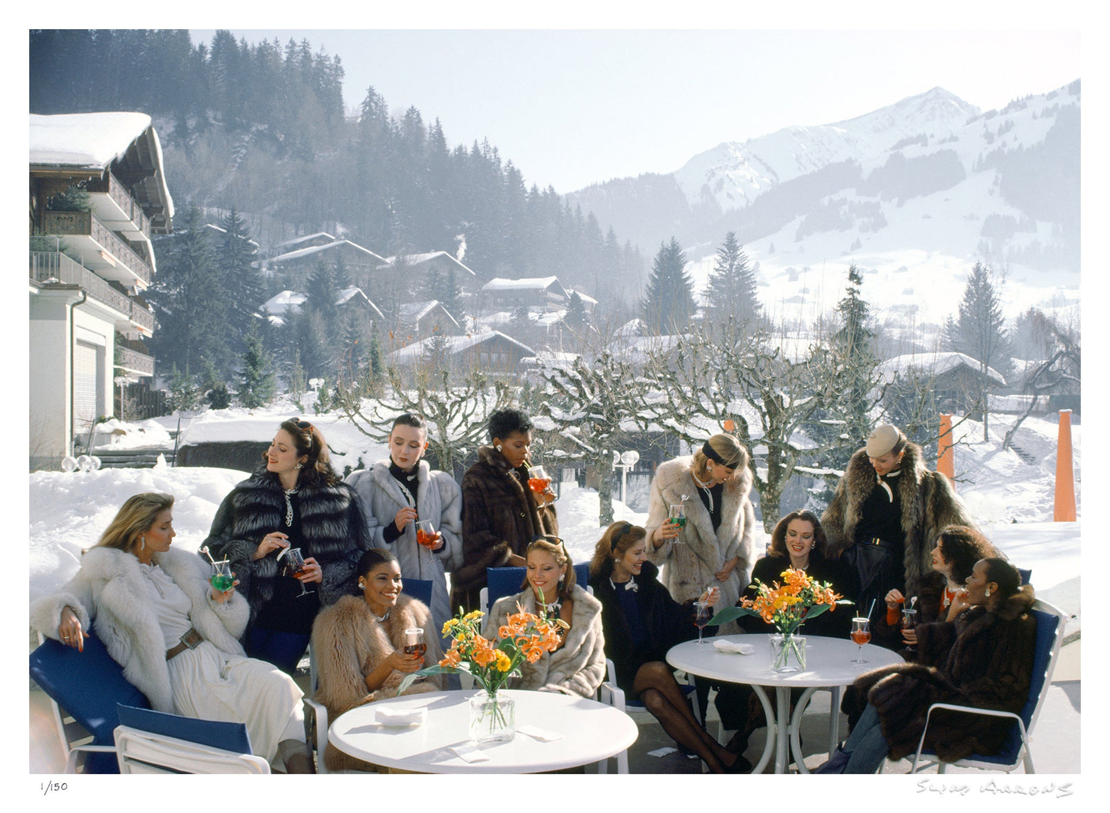 drinks at gstaad - Slim Aarons - Limited Edition - Estate Stamped - Photography - Getty Images