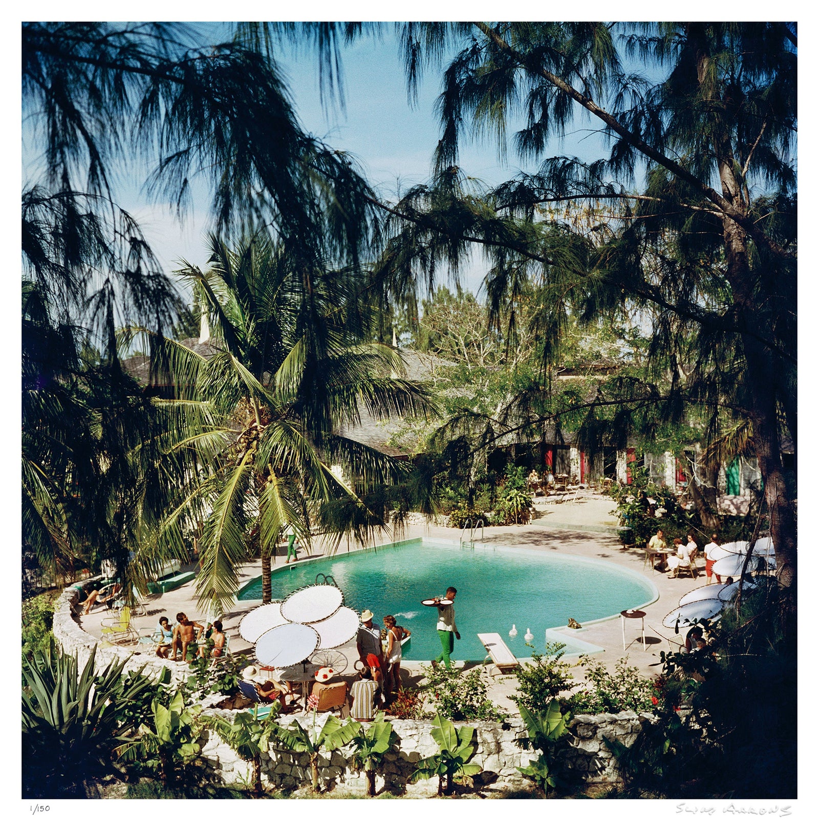 eleuthera pool party - Slim Aarons - Limited Edition - Estate Stamped - Photography - Getty Images