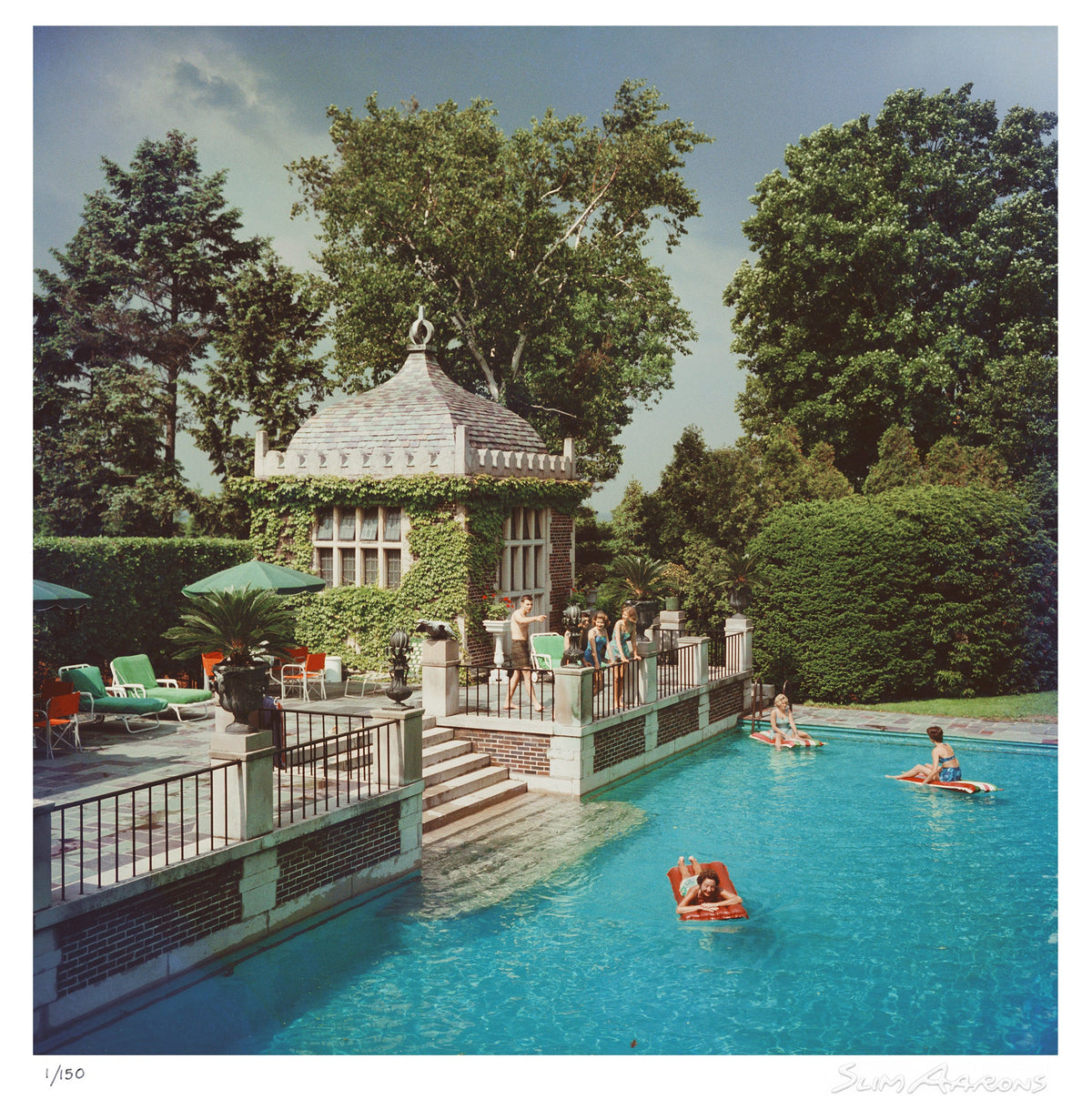 family pool - Slim Aarons - Limited Edition - Estate Stamped - Photography - Getty Images