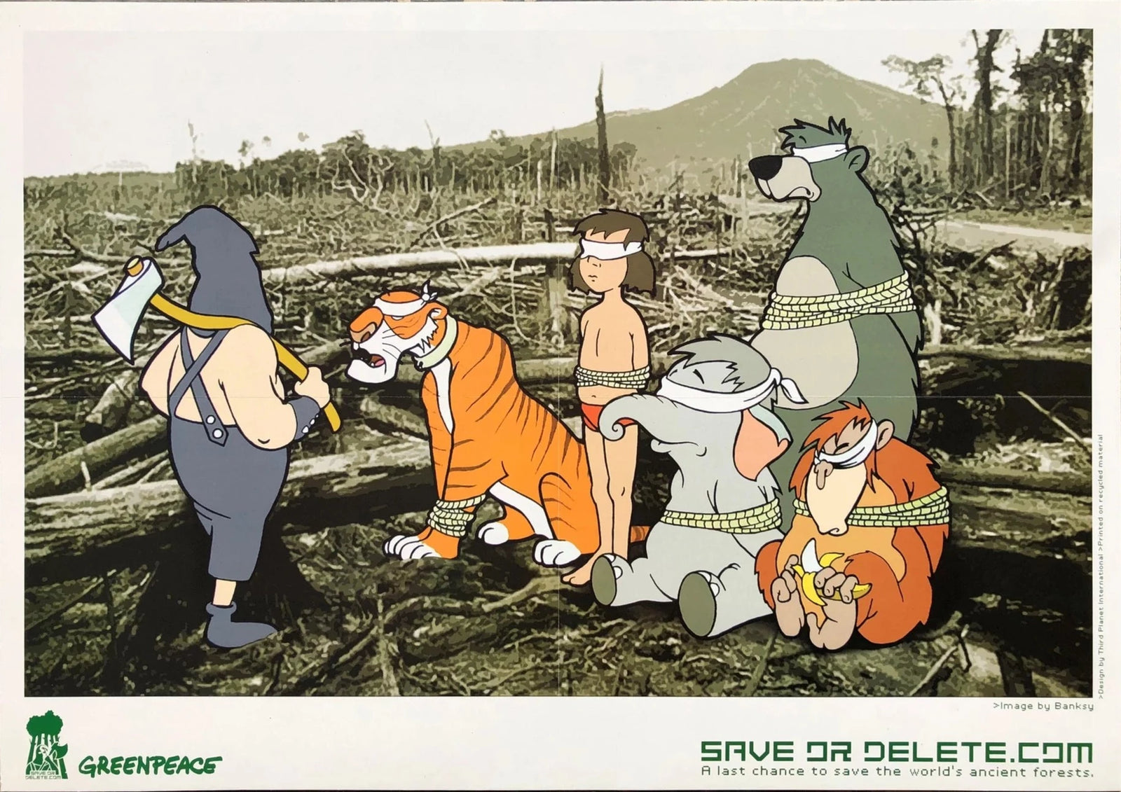 Greenpeace Save Or Delete Poster by Banksy