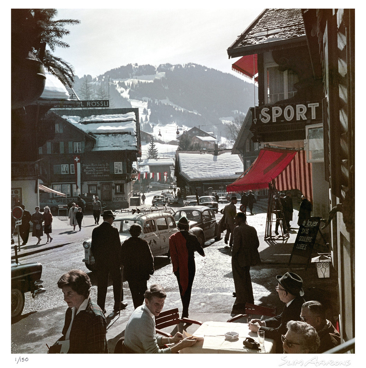 gstaad town centre - Slim Aarons - Limited Edition - Estate Stamped - Photography - Getty Images