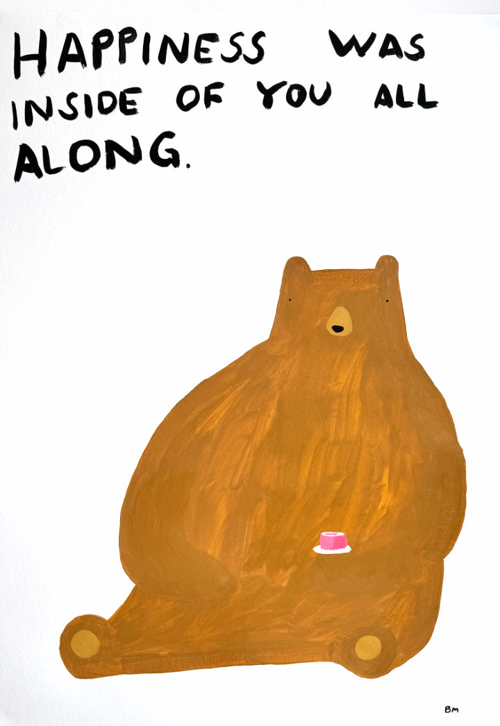 Happiness by Billy Murphy, a original acrylic on 310gsm southbank coarse from 2024