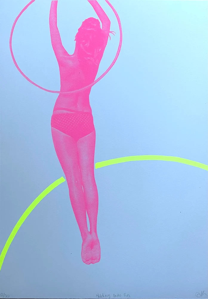 Holding onto Fun Neon Yellow by Amy Gardner