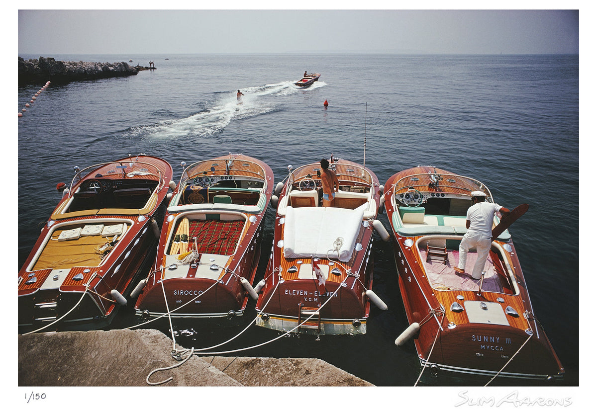 hotel du cap eden roc boats - Slim Aarons - Limited Edition - Estate Stamped - Photography - Getty Images