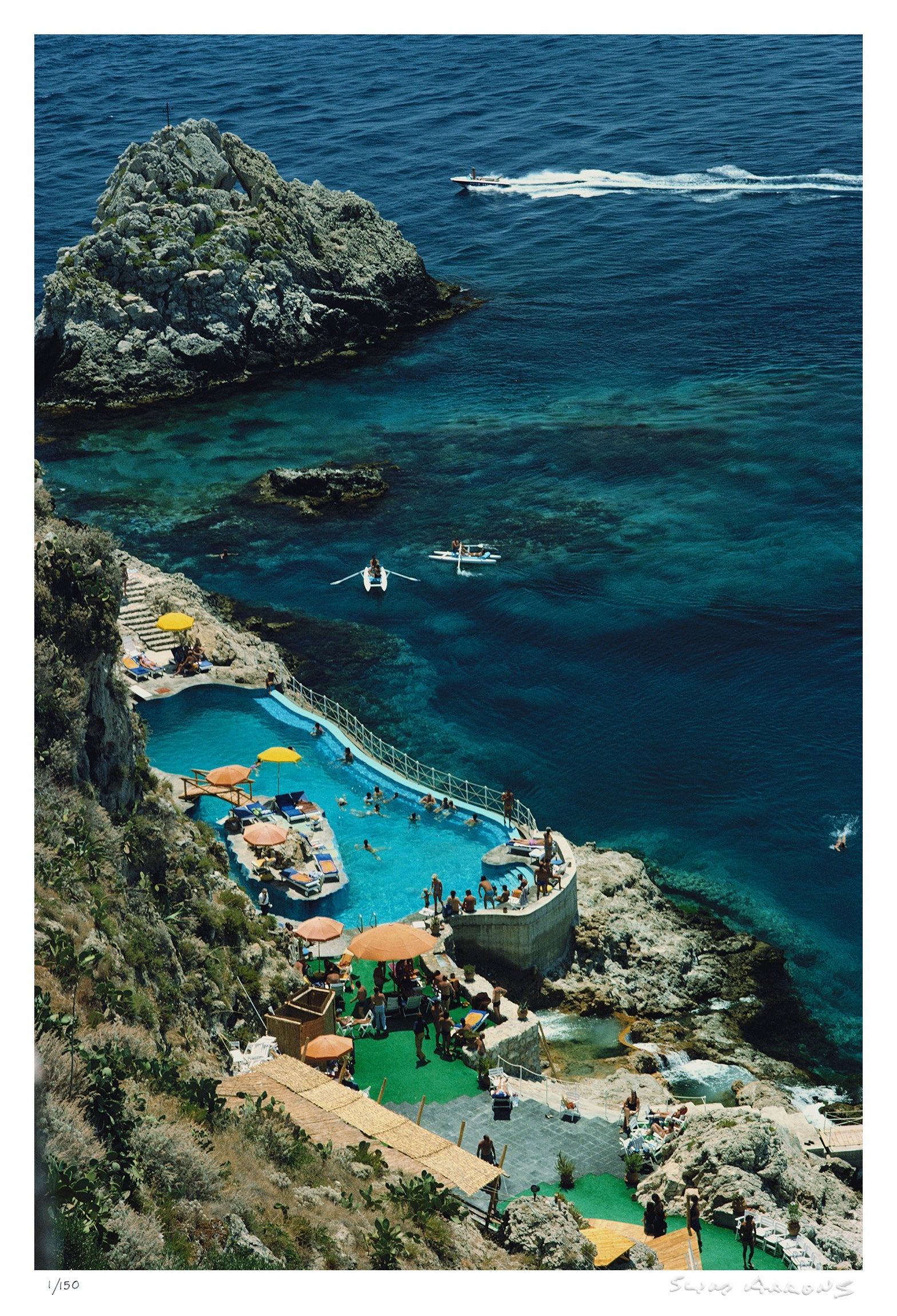 hotel taormina pool - Slim Aarons - Limited Edition - Estate Stamped - Photography - Getty Images