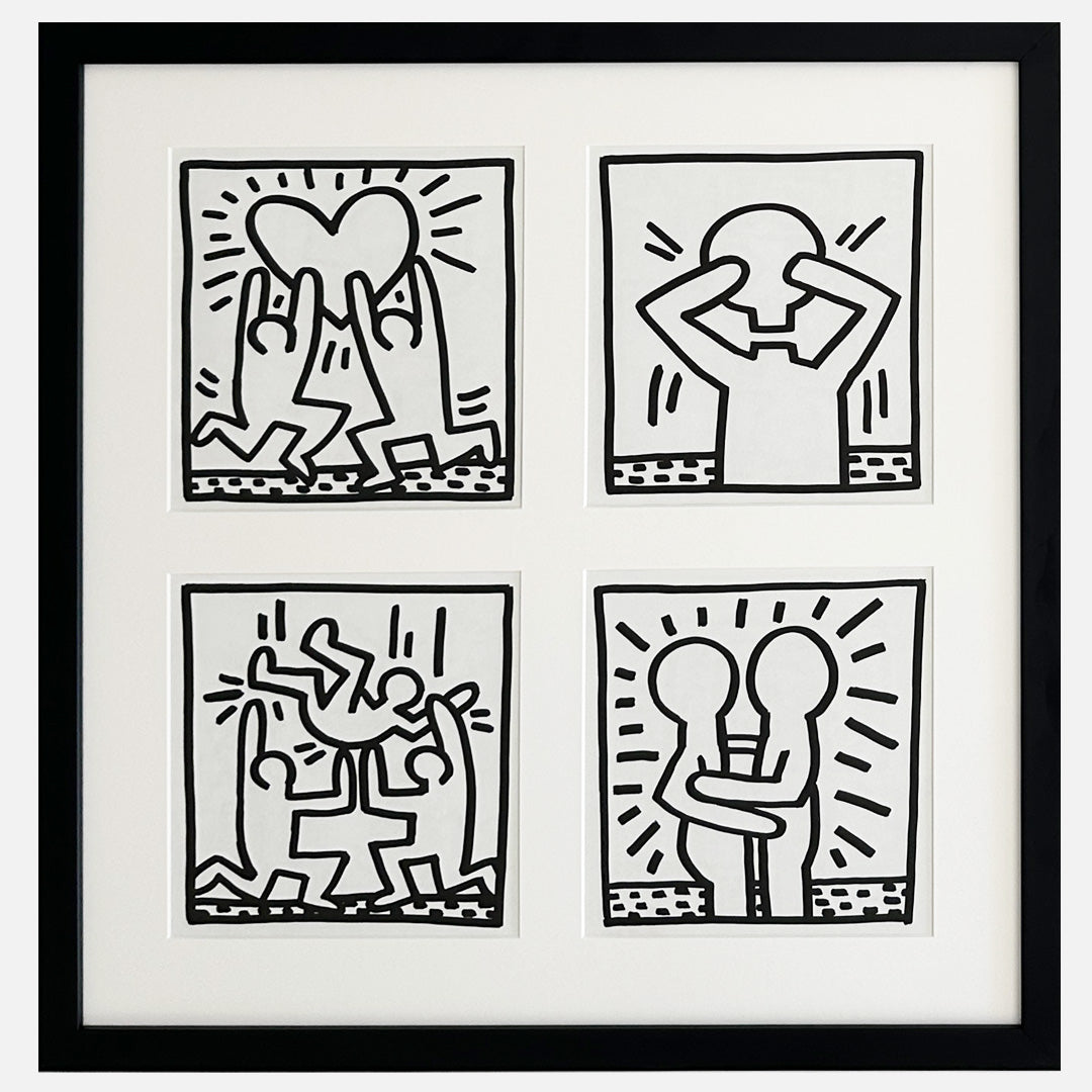 Vintage Keith Haring Lithograph Print Set
