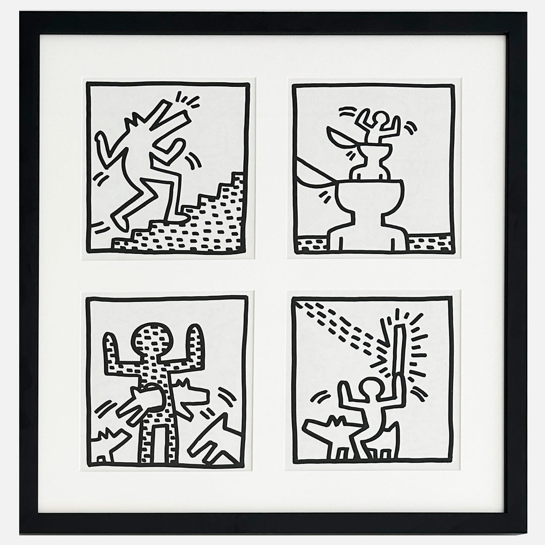 Vintage Keith Haring Lithograph Print Set