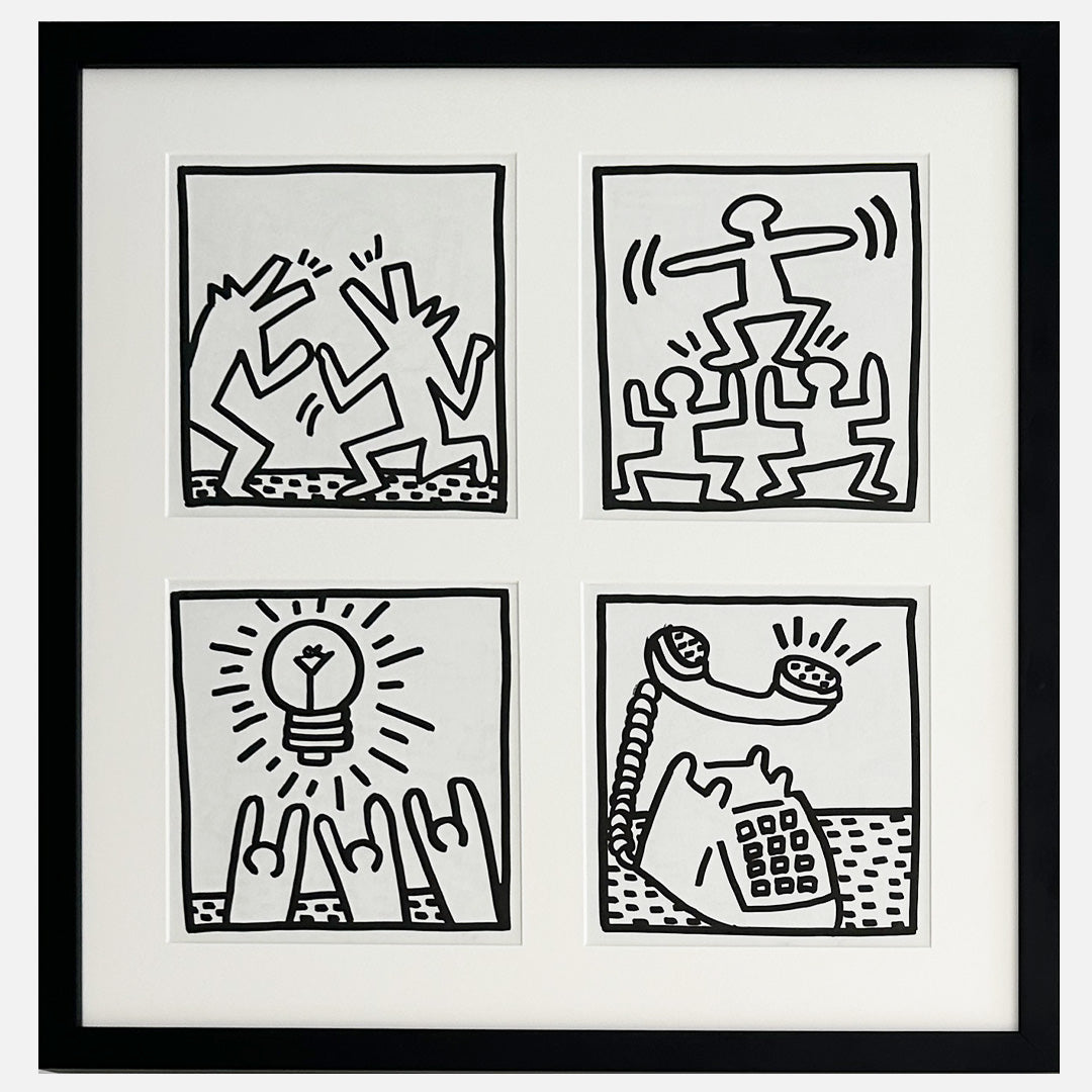 Vintage Keith Haring Lithograph Print Set