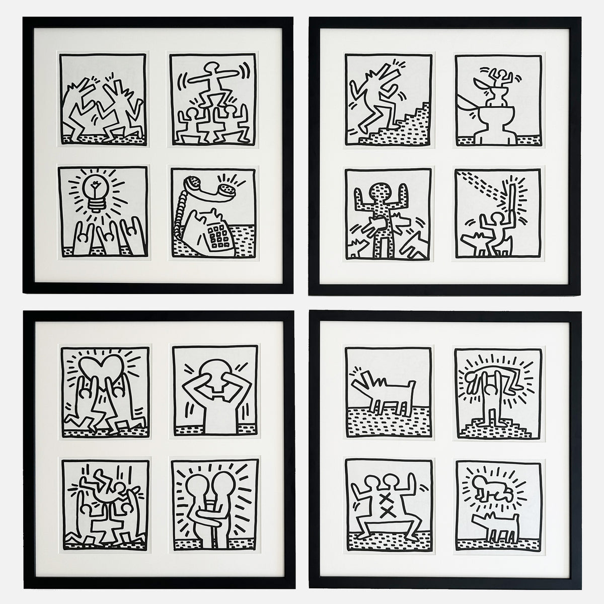 Vintage Keith Haring Lithograph Print Set