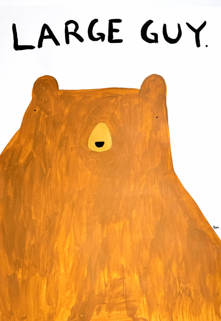 Large Guy by Billy Murphy, a original acrylic on 310gsm southbank coarse from 2024