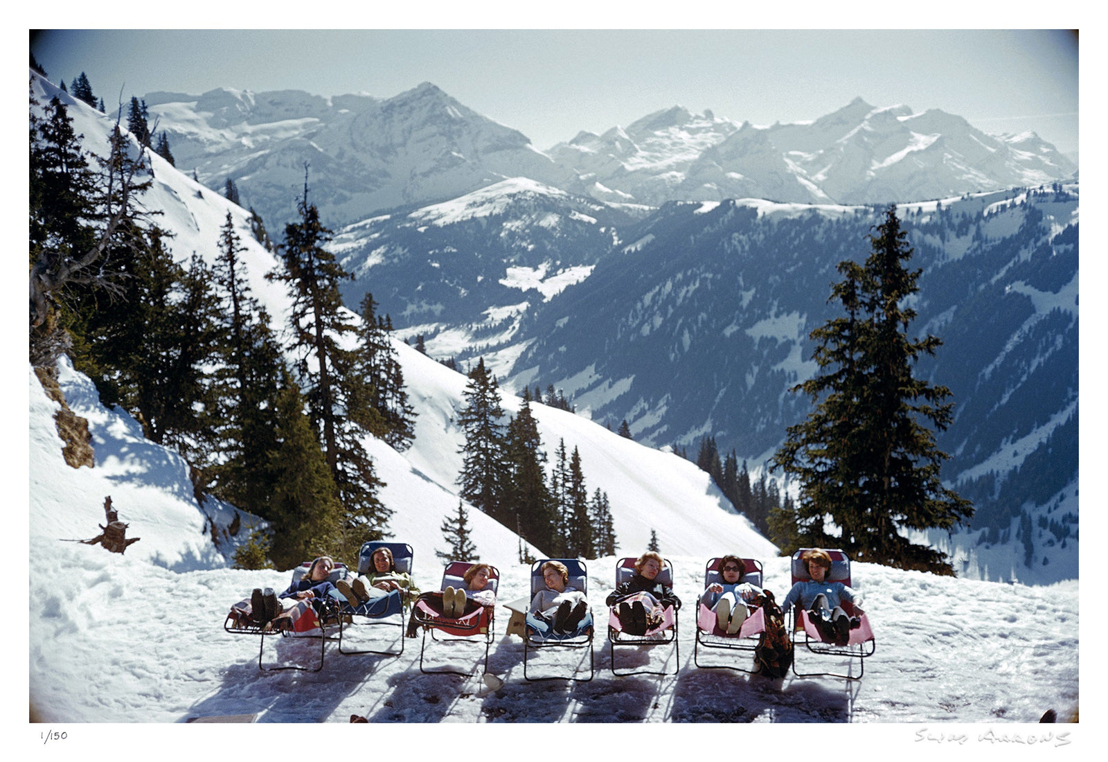 lounging in gstaad - Slim Aarons - Limited Edition - Estate Stamped - Photography - Getty Images