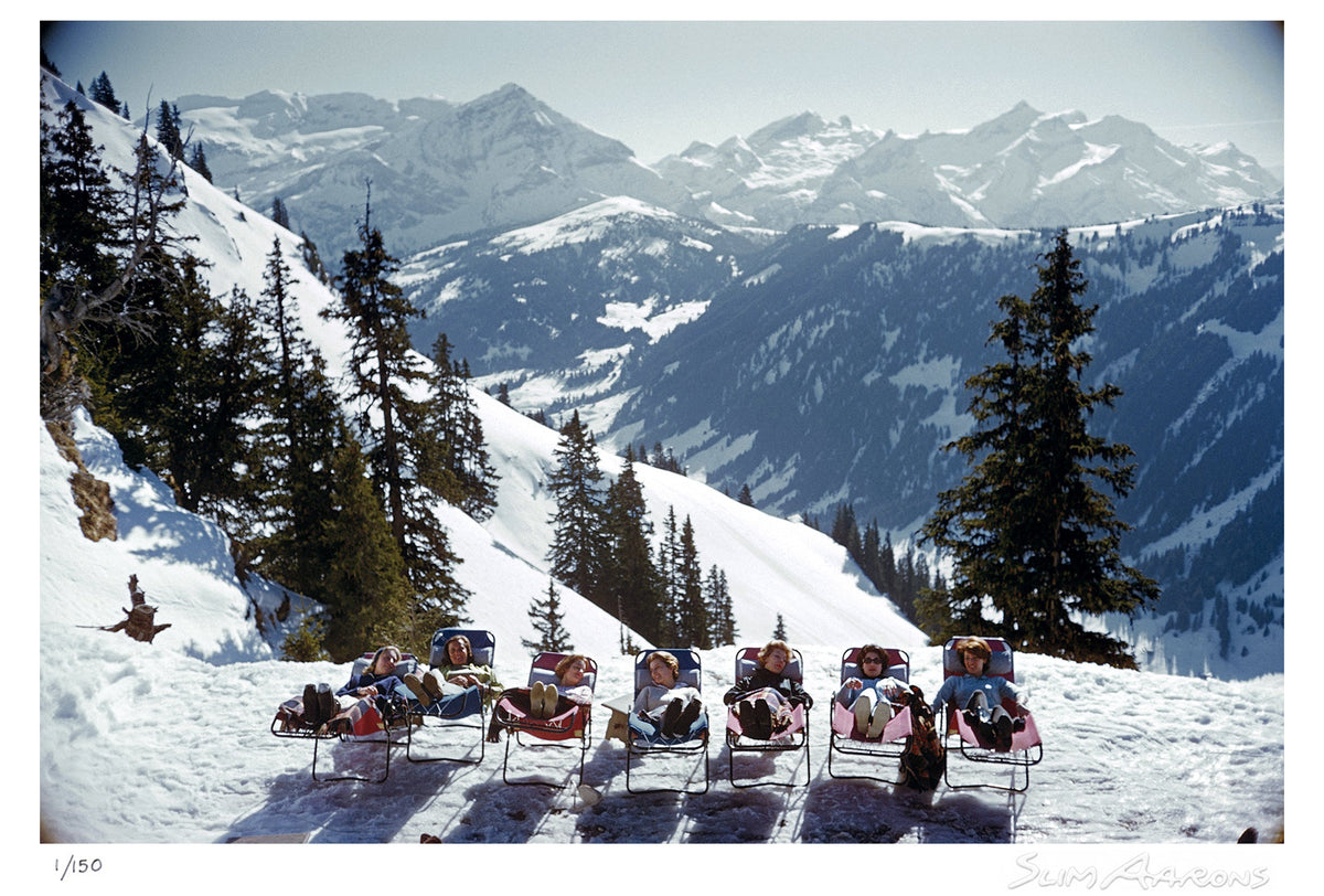 lounging in gstaad - Slim Aarons - Limited Edition - Estate Stamped - Photography - Getty Images