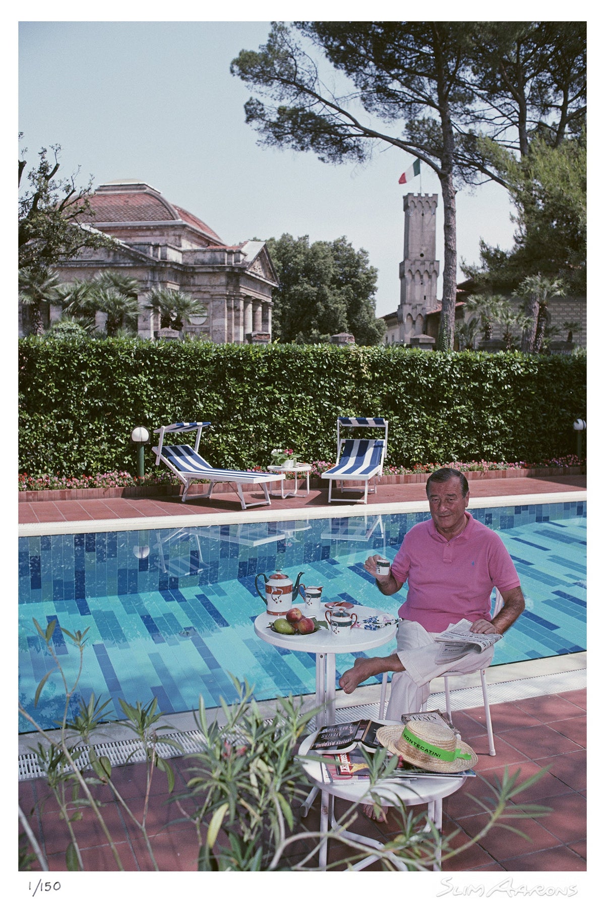 maccioni by his pool - Slim Aarons - Limited Edition - Estate Stamped - Photography - Getty Images
