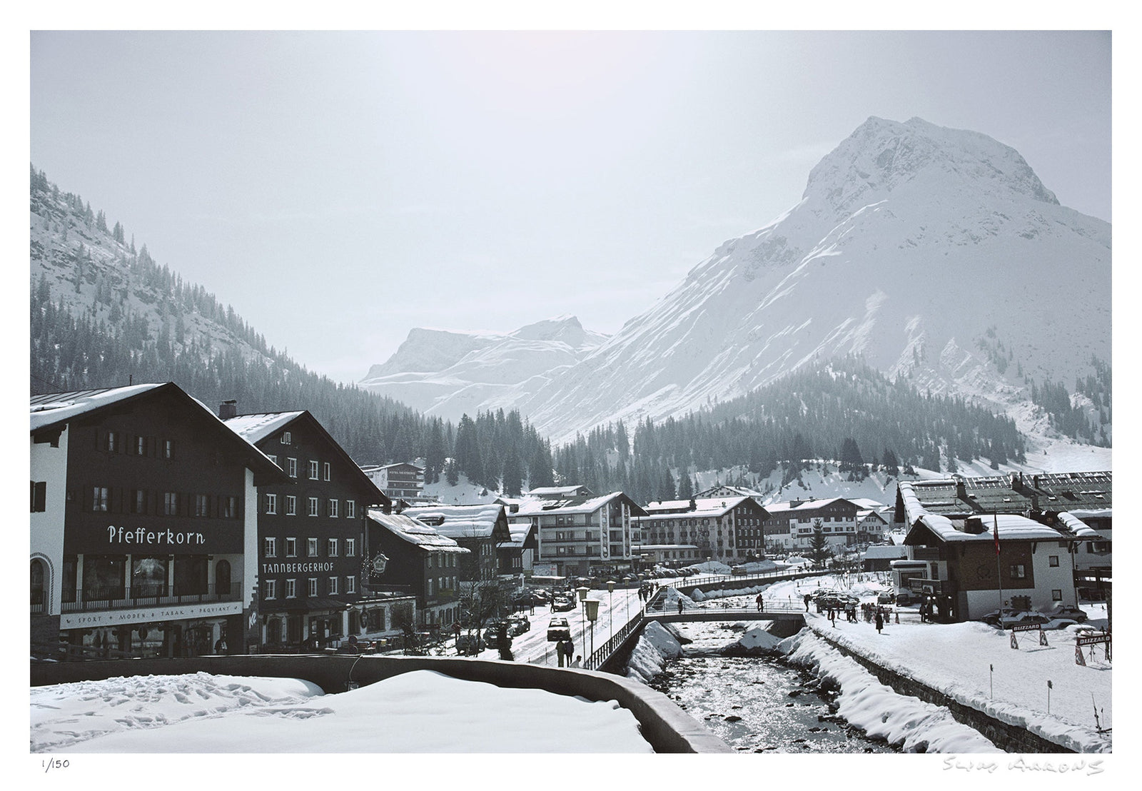 main street in lech - Slim Aarons - Limited Edition - Estate Stamped - Photography - Getty Images