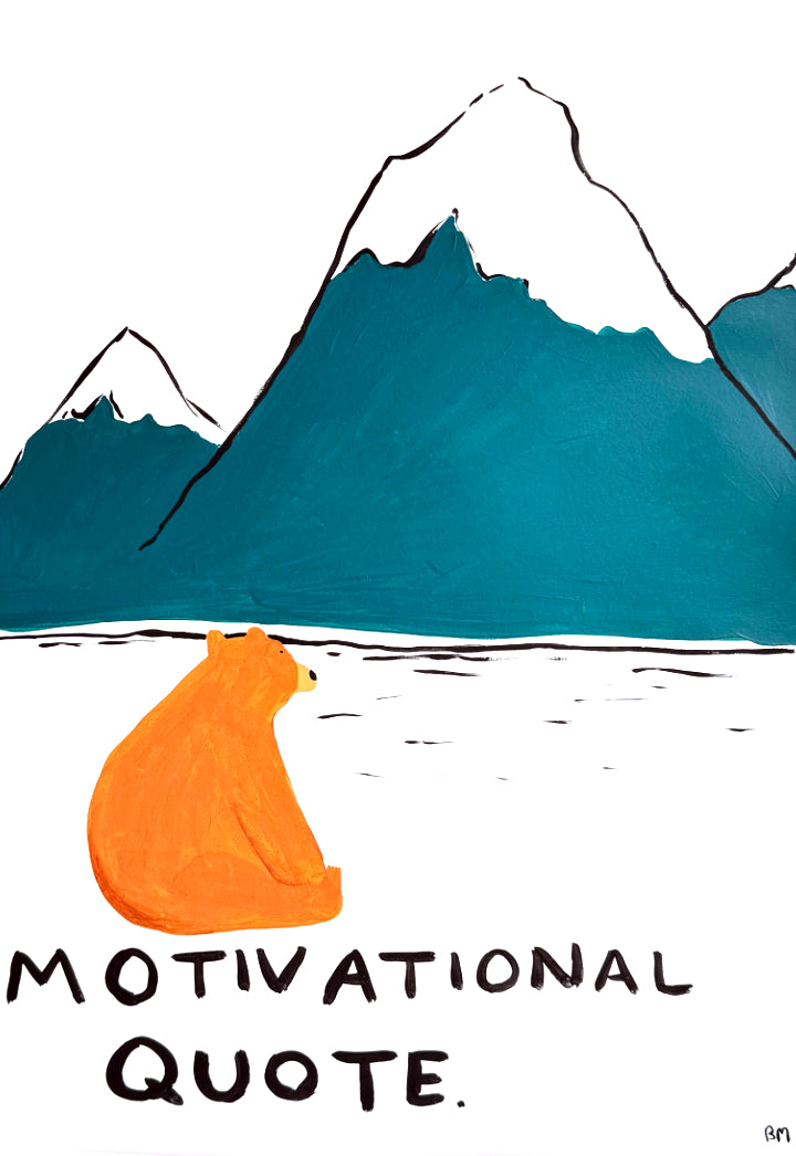 Motivational Quote (Framed) by Billy Murphy, a original acrylic on 310gsm southbank coarse from 2024