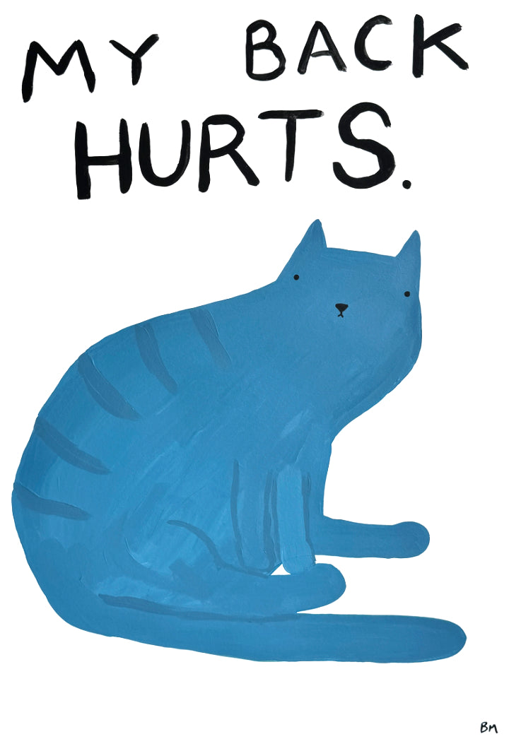 My Back Hurts (Framed) by Billy Murphy, a original acrylic on 310gsm southbank coarse from 2024