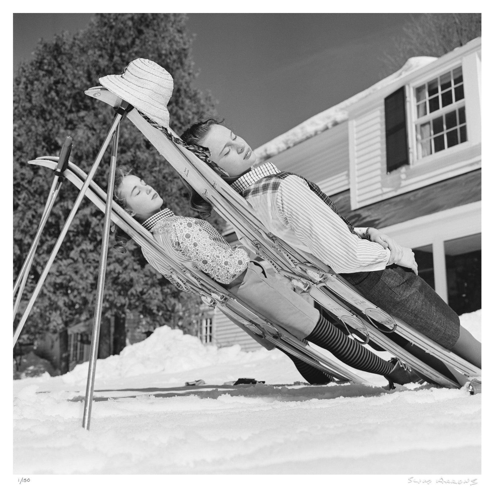 new england skiing 1 - Slim Aarons - Limited Edition - Estate Stamped - Photography - Getty Images