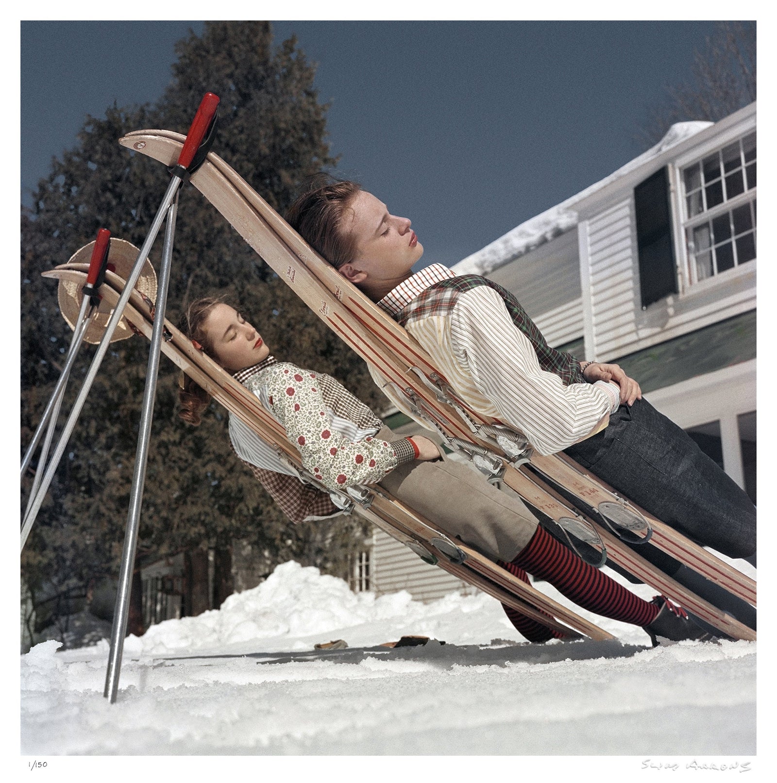 new england skiing 3 - Slim Aarons - Limited Edition - Estate Stamped - Photography - Getty Images