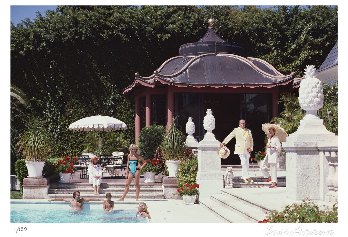 pagoda poolhouse - Slim Aarons - Limited Edition - Estate Stamped - Photography - Getty Images