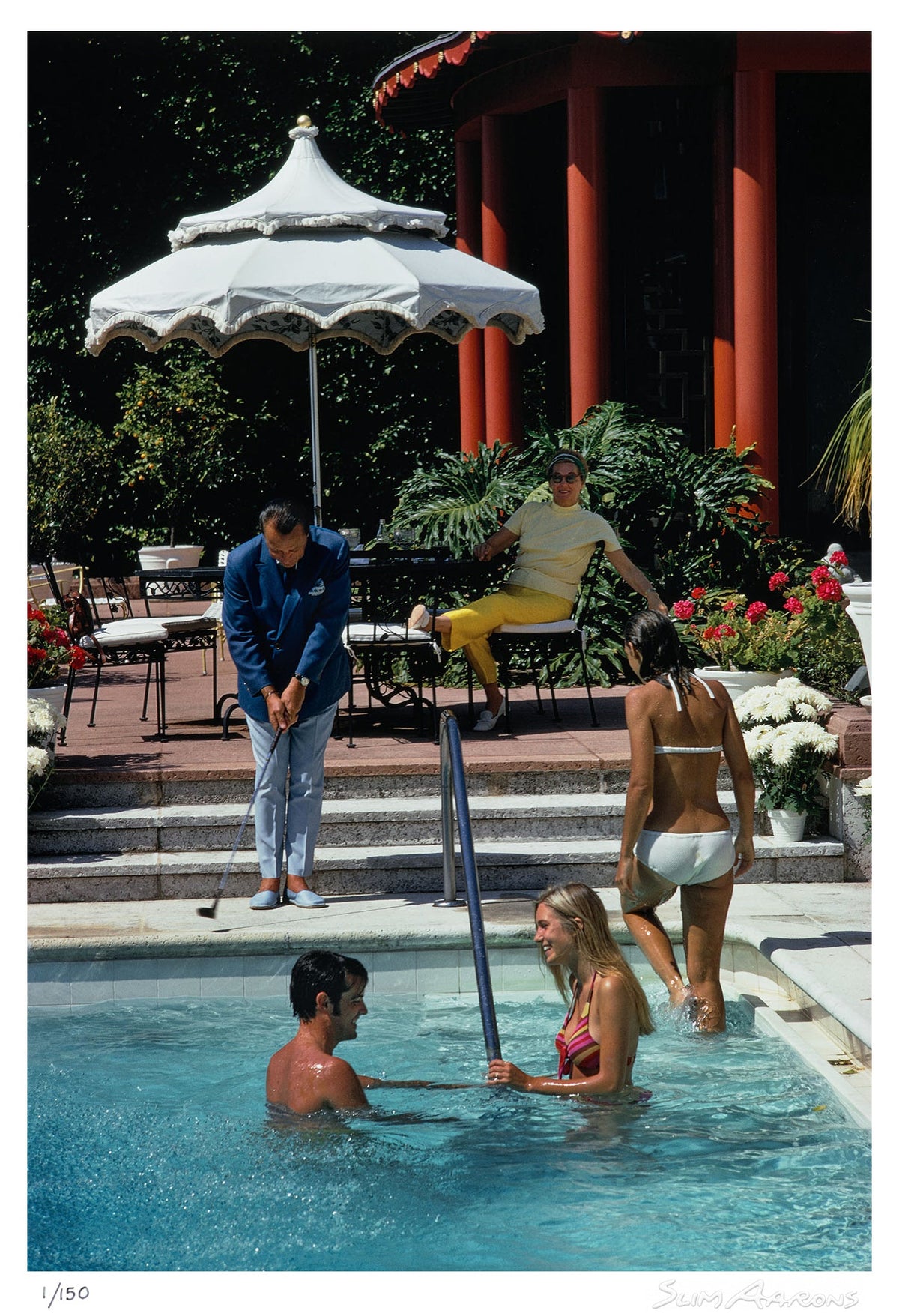 pool golfer - Slim Aarons - Limited Edition - Estate Stamped - Photography - Getty Images