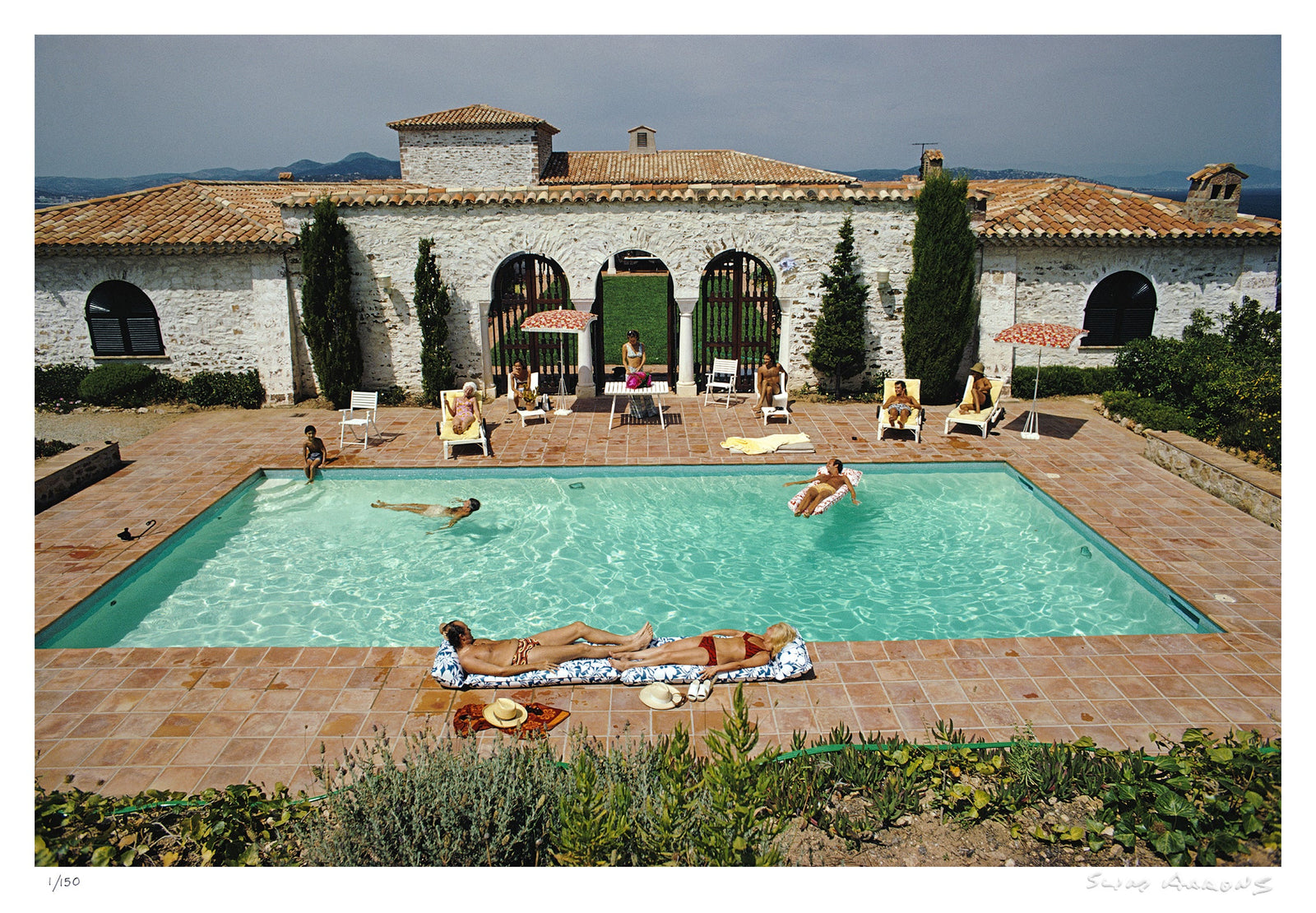 pool in st tropez - Slim Aarons - Limited Edition - Estate Stamped - Photography - Getty Images