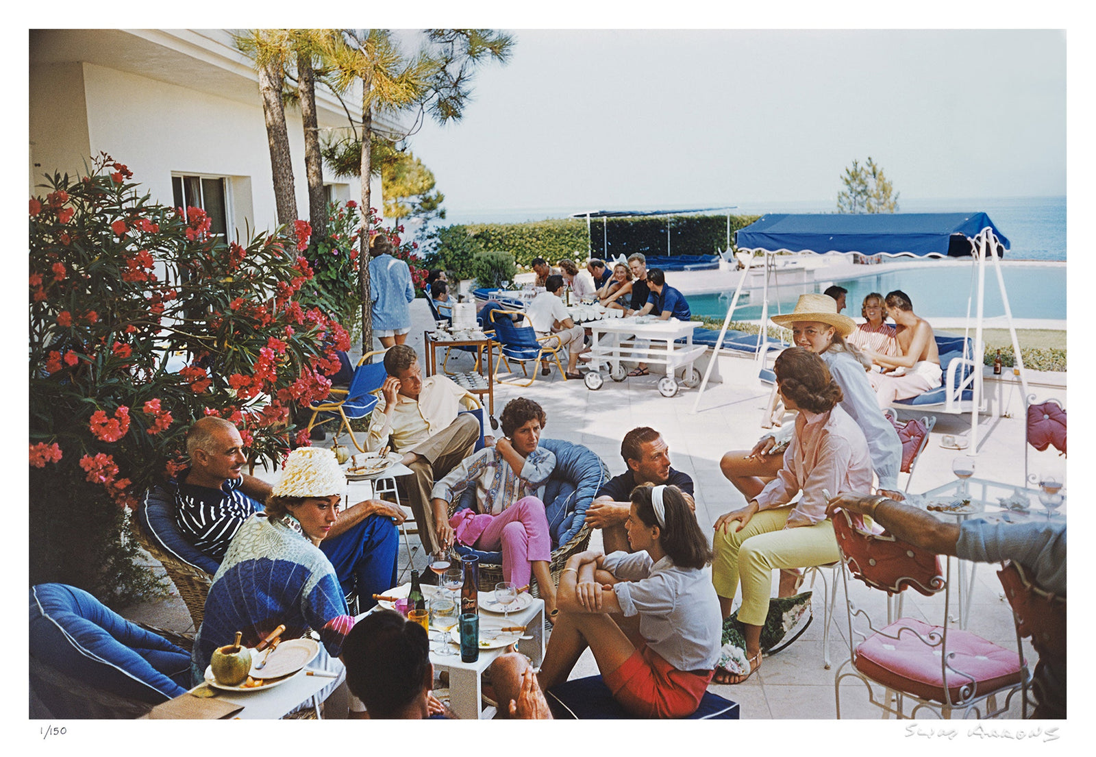 riviera crowd - Slim Aarons - Limited Edition - Estate Stamped - Photography - Getty Images