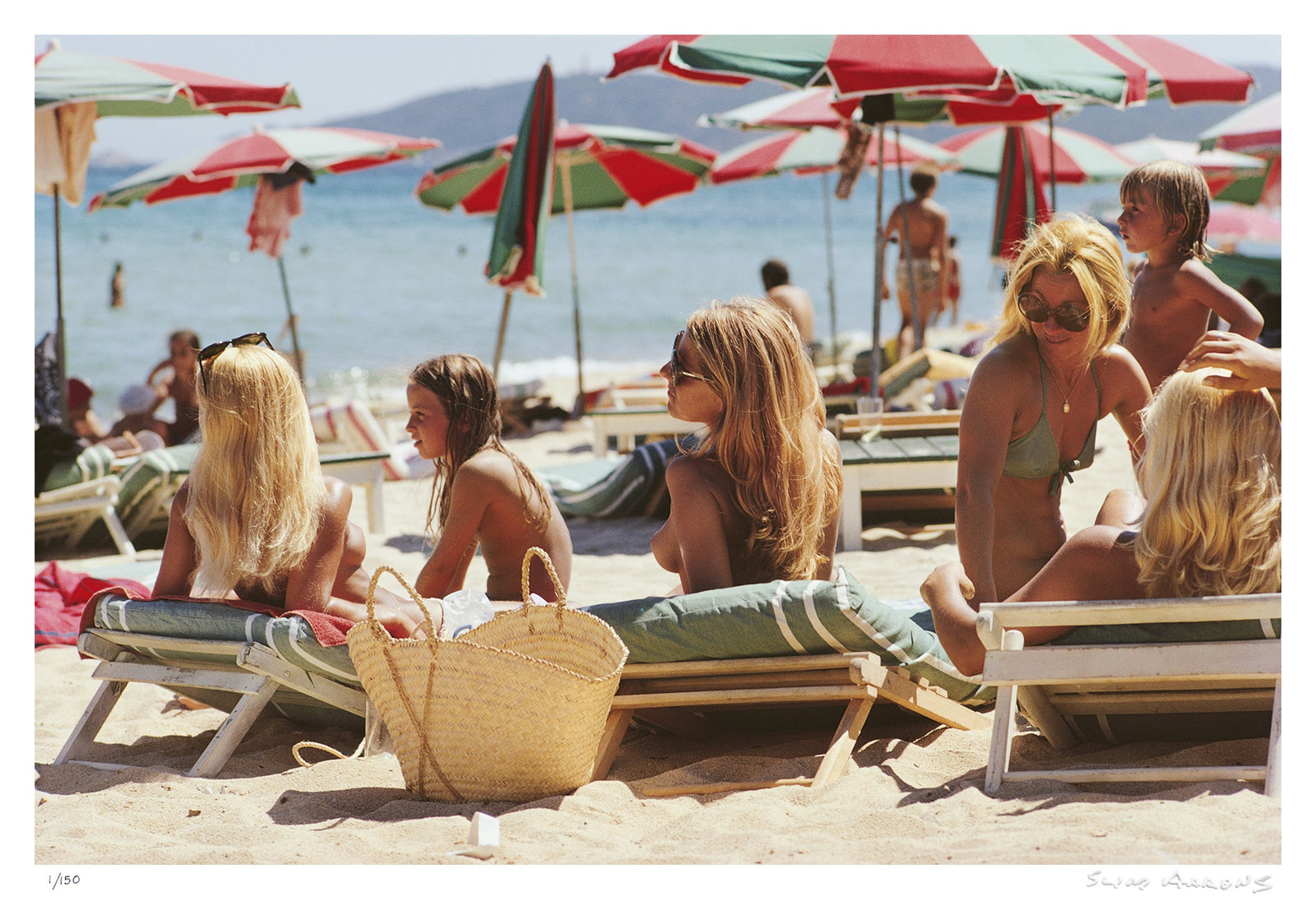 saint tropez beach 1 - Slim Aarons - Limited Edition - Estate Stamped - Photography - Getty Images