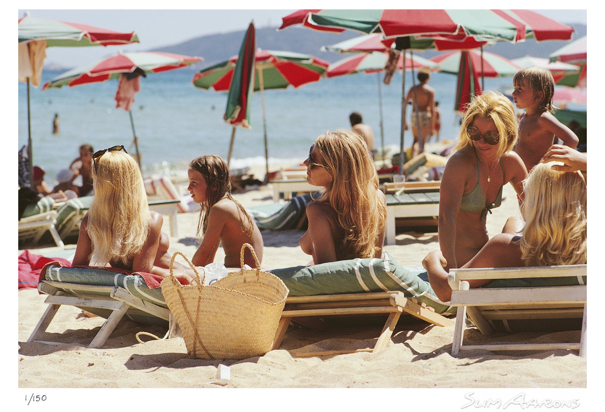 saint tropez beach 1 - Slim Aarons - Limited Edition - Estate Stamped - Photography - Getty Images