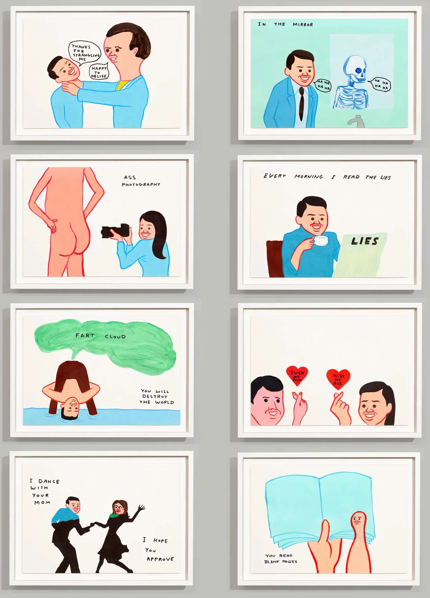 Vote (Set Of 8 Prints - Horizontal) by David Shrigley