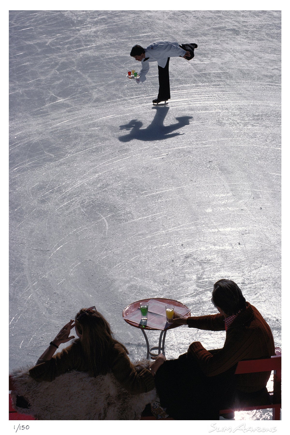 skating waiter 1 - Slim Aarons - Limited Edition - Estate Stamped - Photography - Getty Images