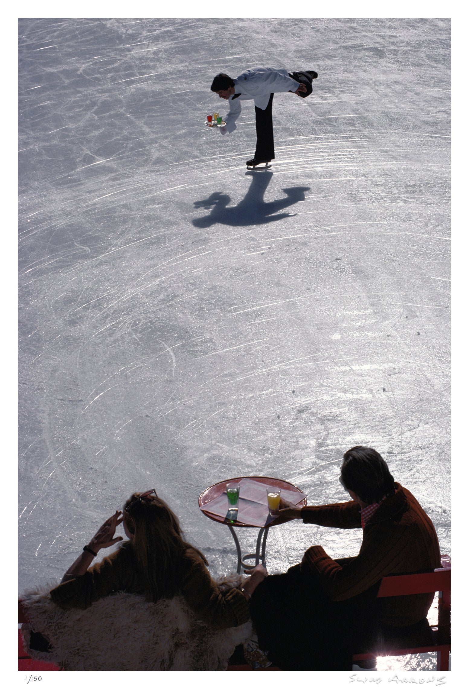skating waiter 1 - Slim Aarons - Limited Edition - Estate Stamped - Photography - Getty Images